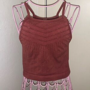 Nikibiki cropped Rust Brown Red Tank- One Size
